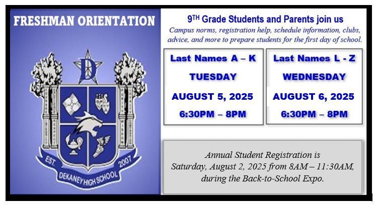 2025 Orientation Dates