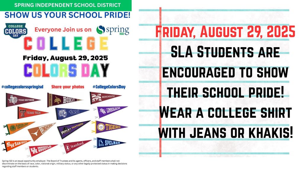 College Colors Day flyer