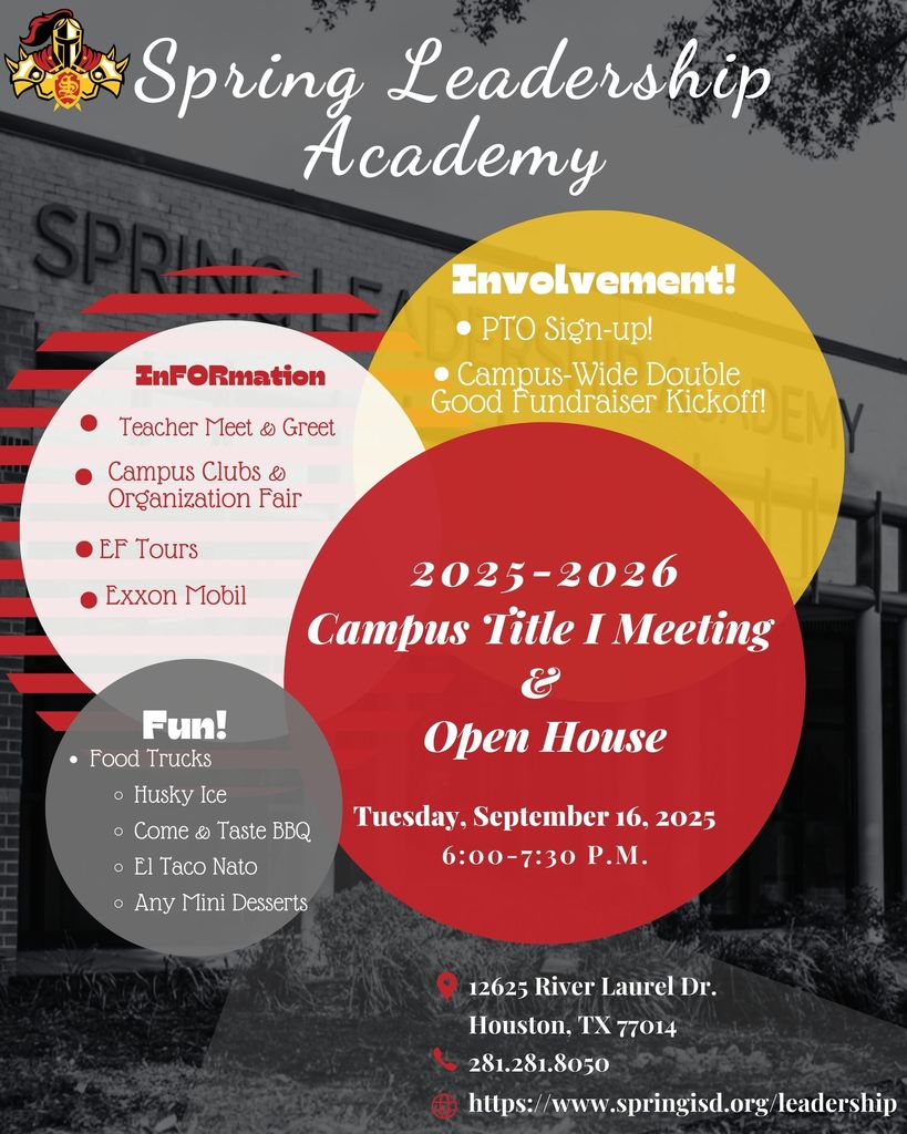 Title I & Open House Flyer