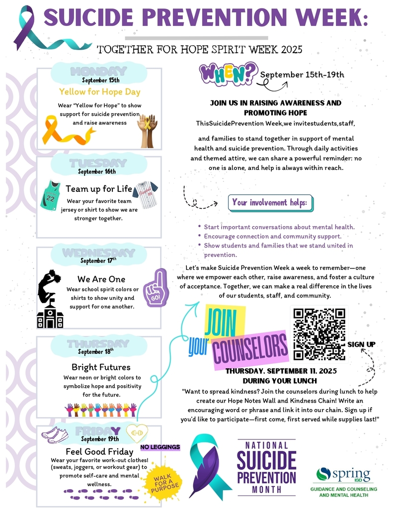 suicide awareness prevention spirit week