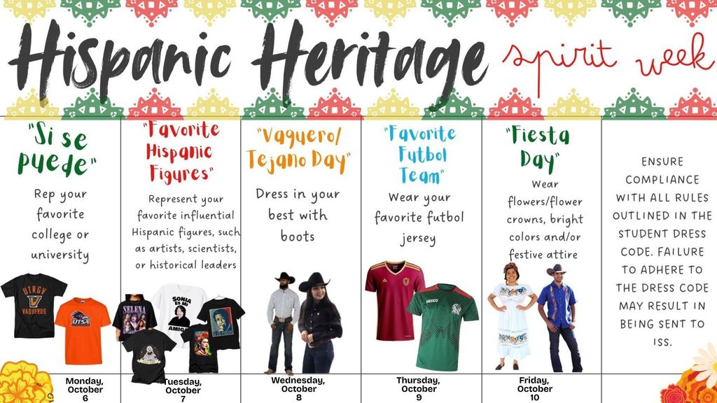 Hispanic Heritage Spirit Week