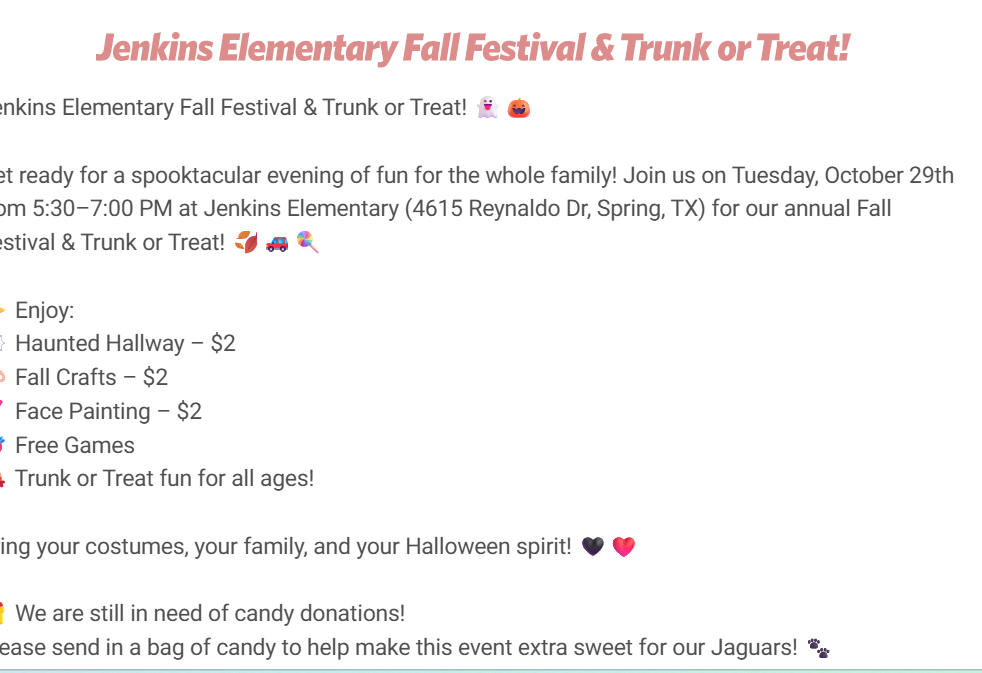 Trunk or Treat