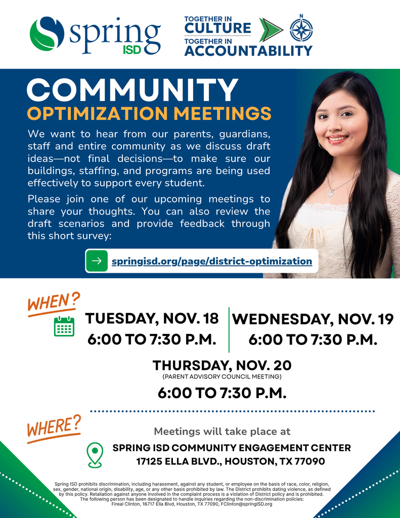 Community Optimization Meetings - Nov. 18, 19 and 20