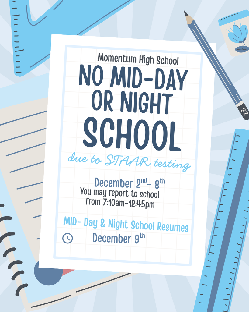 no md/pm for december EOC testing