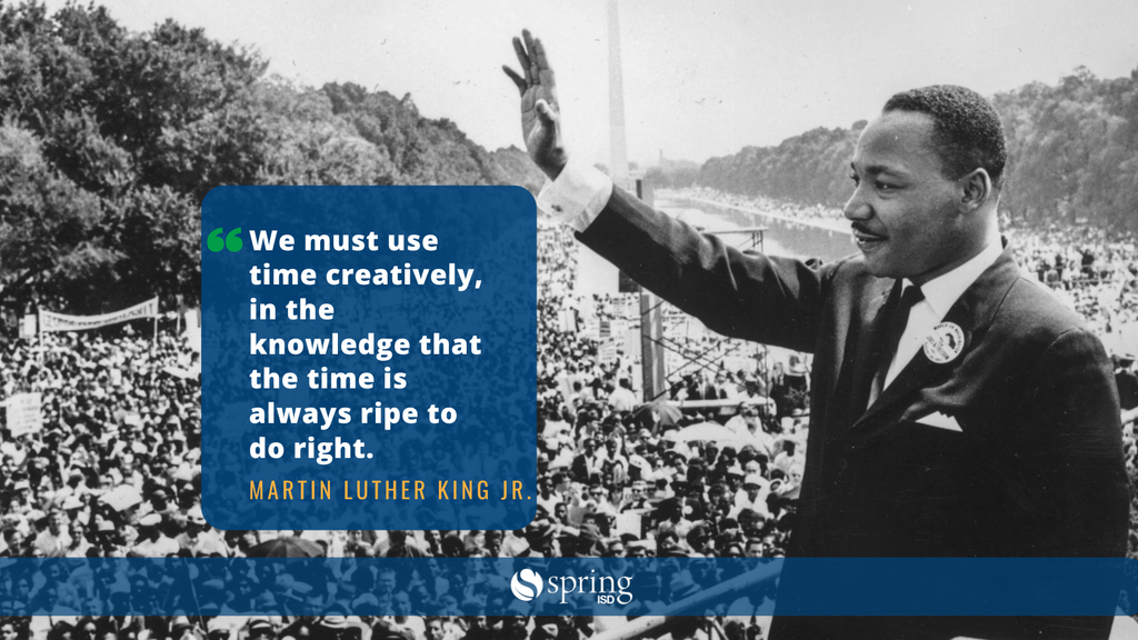 We must use time creatively, in the knowledge that the time is always ripe to do right - Martin Luther King Jr.