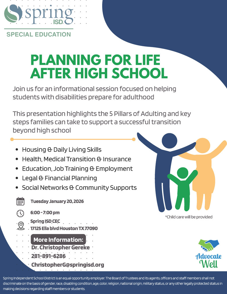 Planning for Life After High School, Jan. 20, 2026