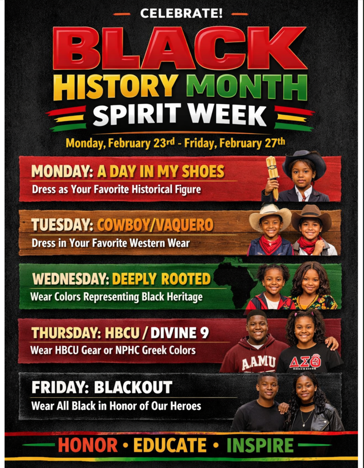 Black History Month Spirit Week