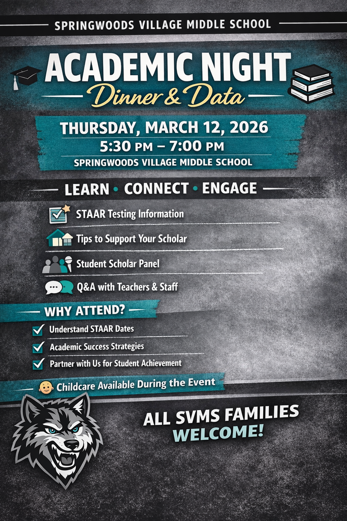 Academic Night- Dinner & Data. Thursday March 12 from 5:30-7:00pm