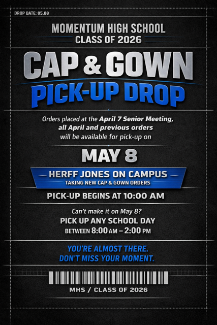 cap and gown pick up