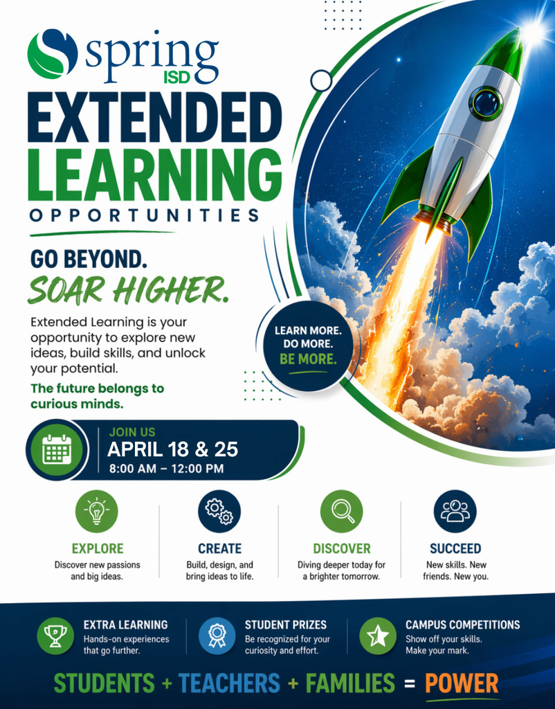 Extended Learning Opportunities - Saturday, April 18 and 25