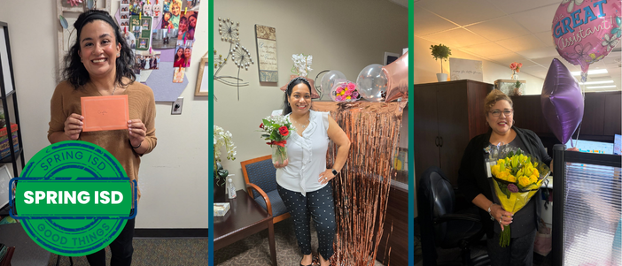 Spring ISD's Front Office All-Stars Got Their Flowers This Week