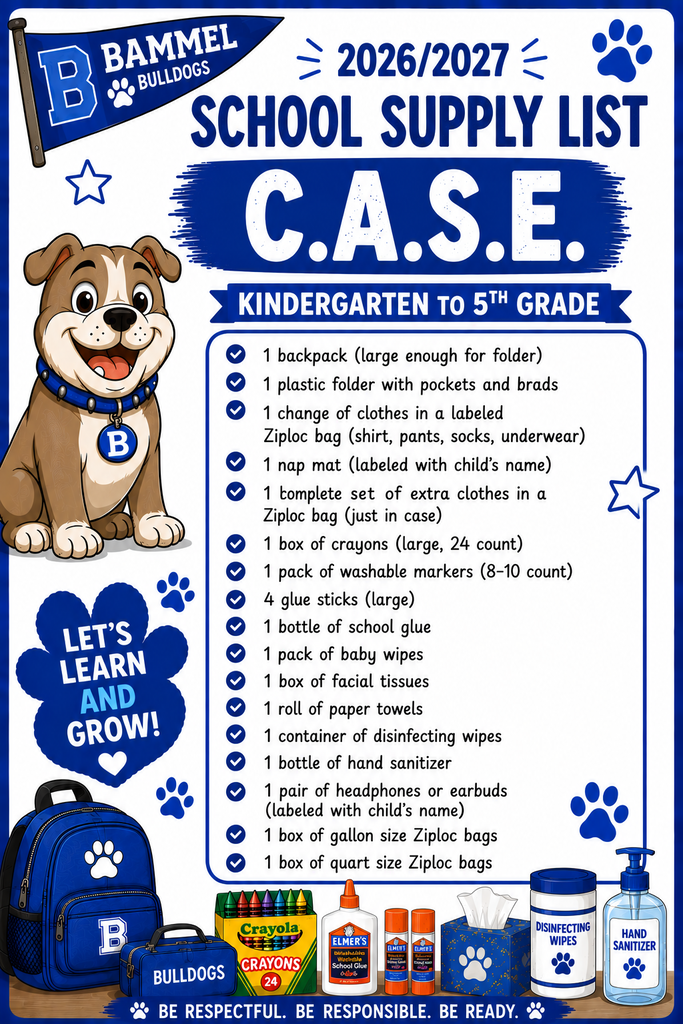 CASE School Supply List