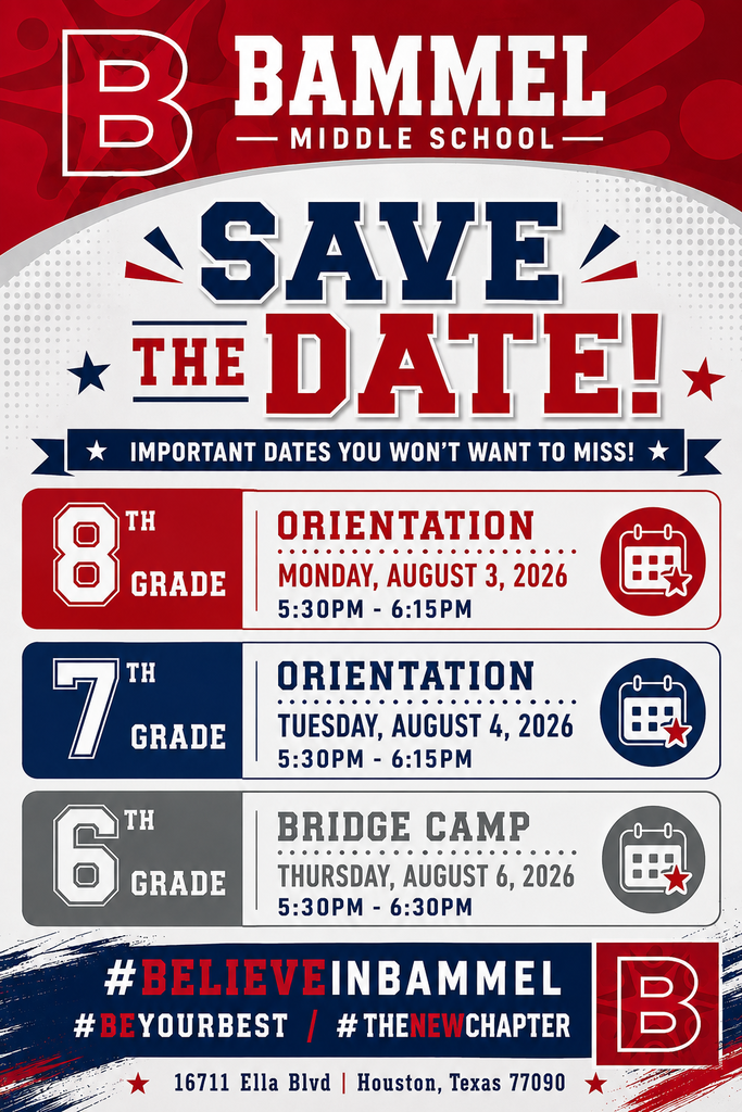 BMS Orientations SAVE THE DATES