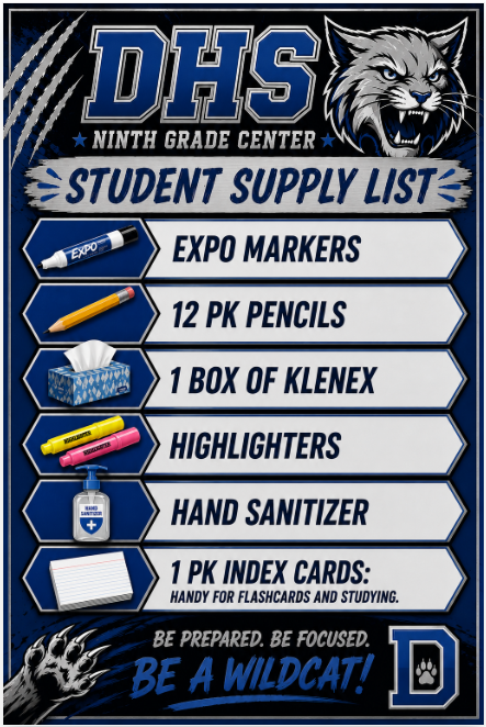 DHS Ninth Grade Center Student Supply List