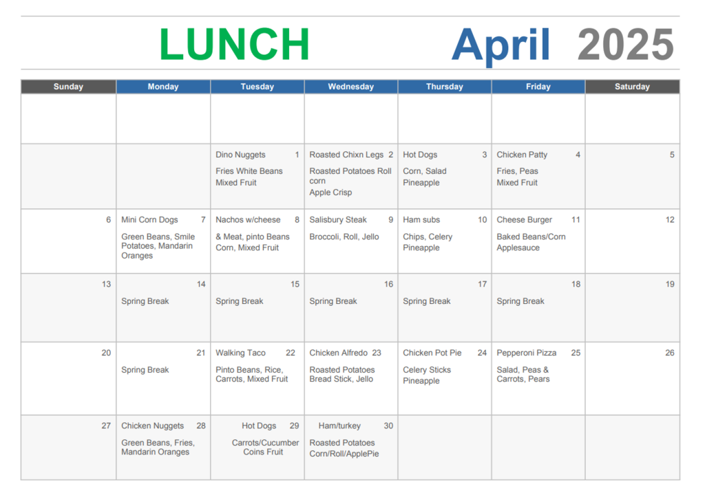 April lunch