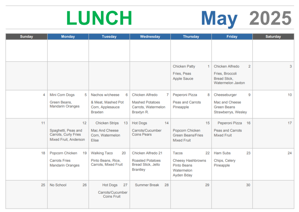 May lunch