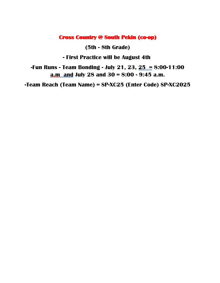 Rankin Sports information for 2025-2026 school year. 