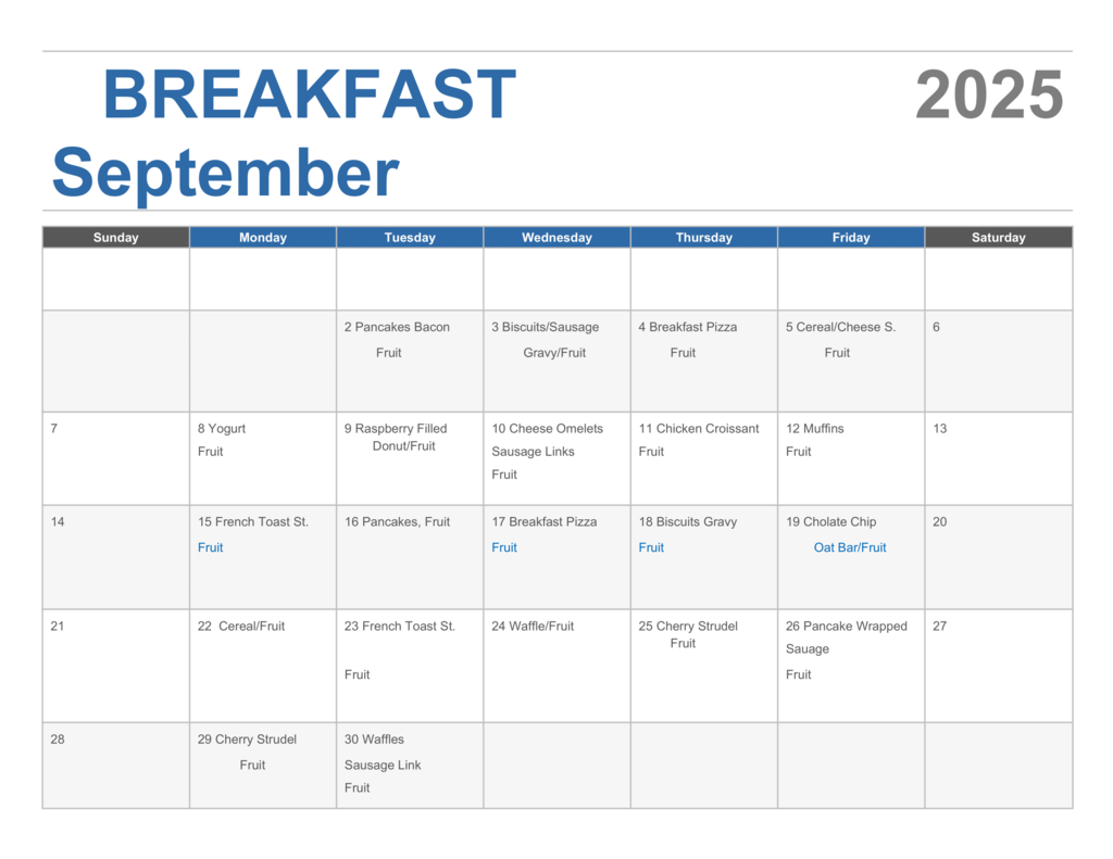 sept breakfast