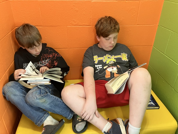 Students are visiting the library.