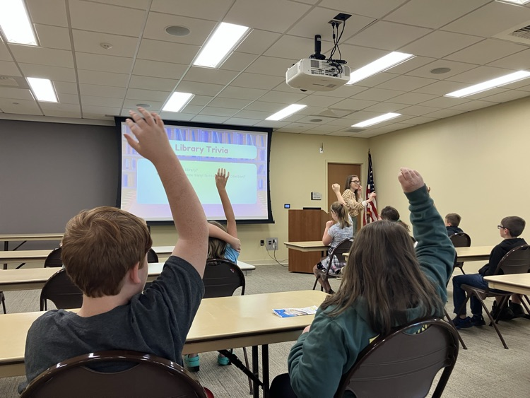 Students are visiting the library.