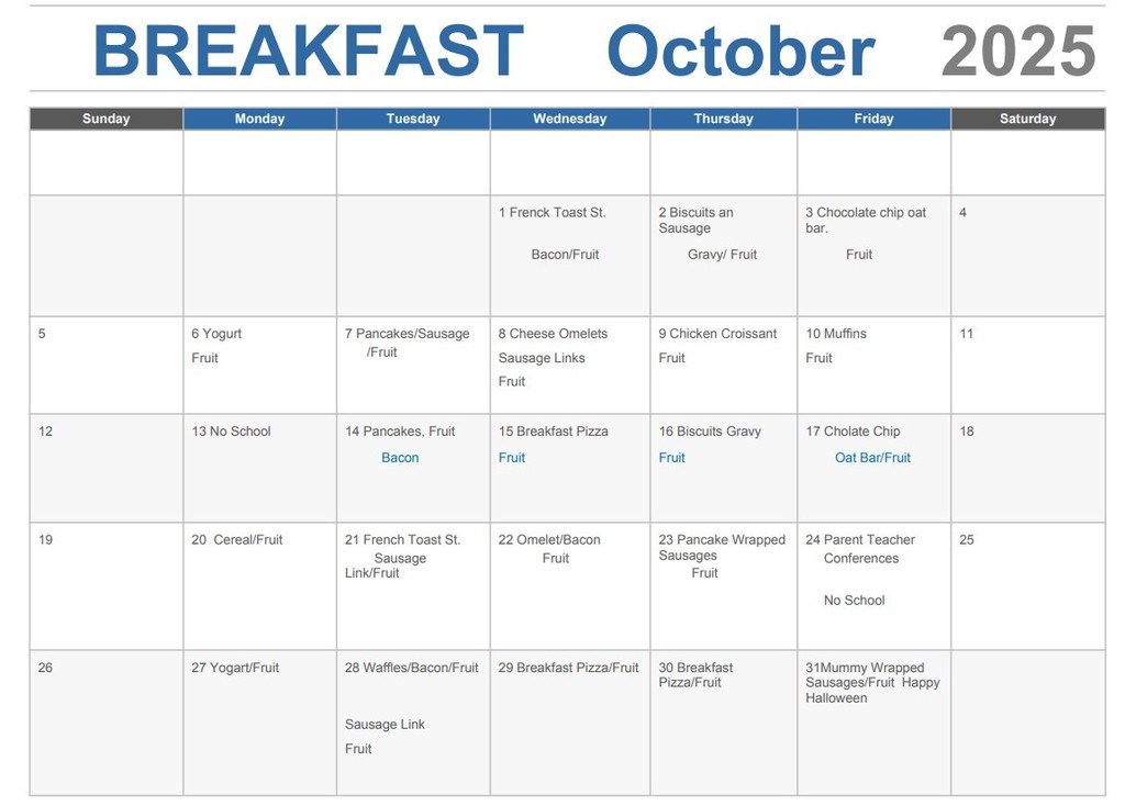 october breakfast
