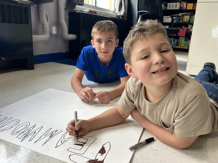 Students worked together on a project.