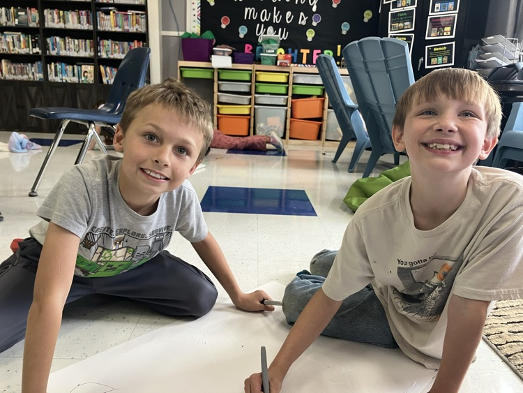 Students worked together on a project.