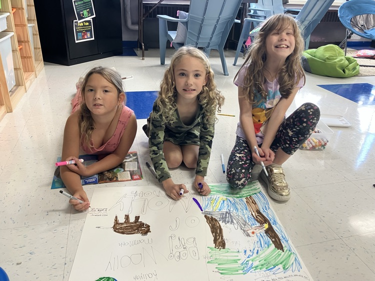 Students worked together on a project.