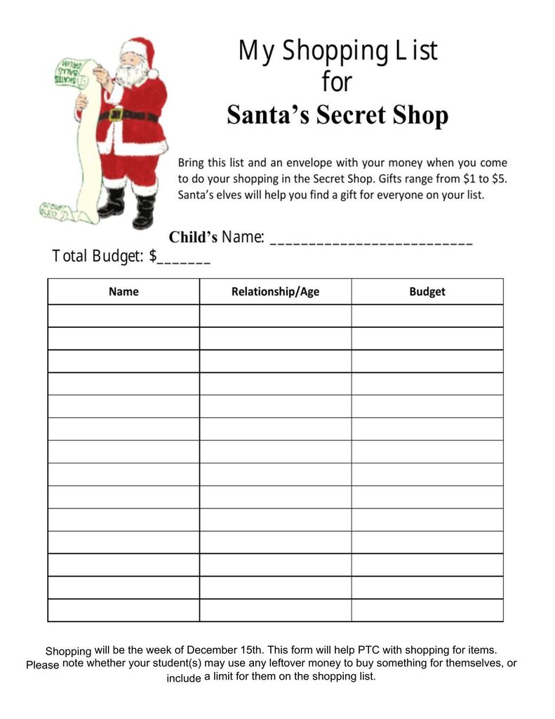Santa's Secret Shop