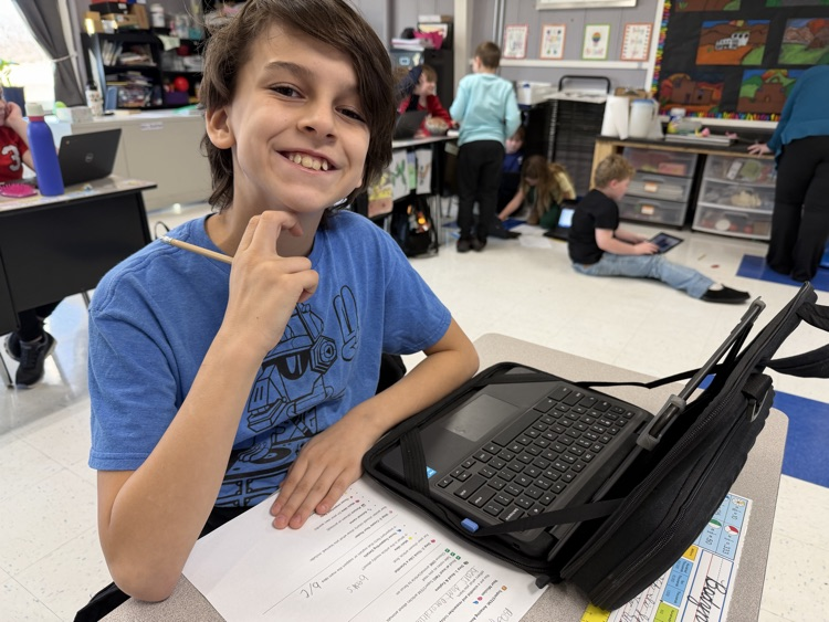 students working on projects