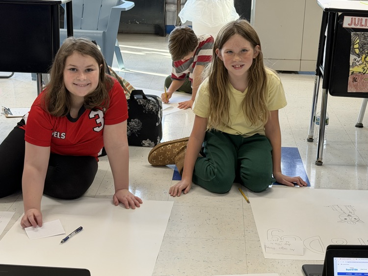 students working on projects