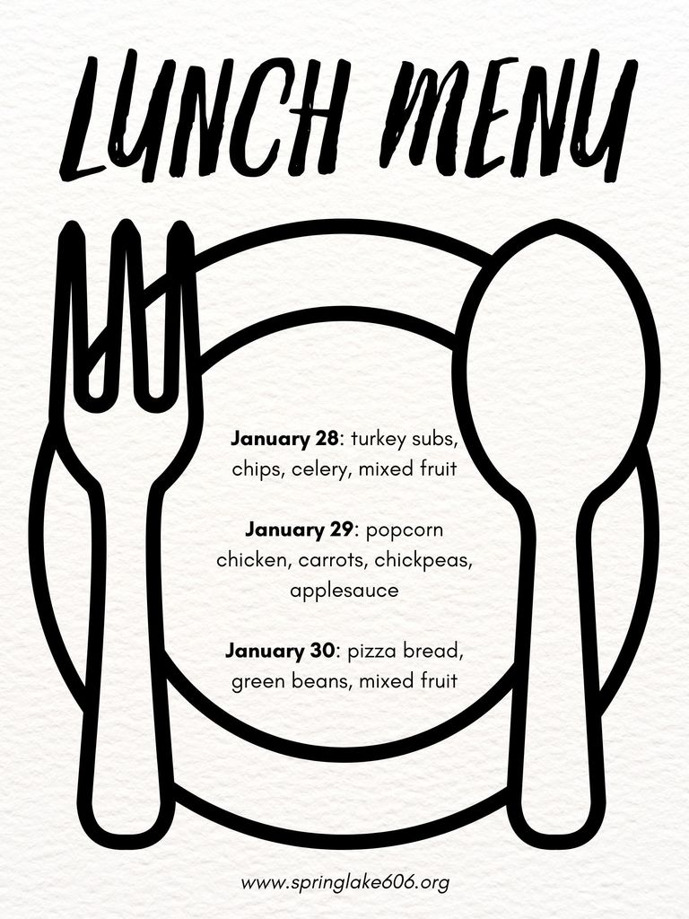 White and Black Minimalist Simple Lunch Poster 