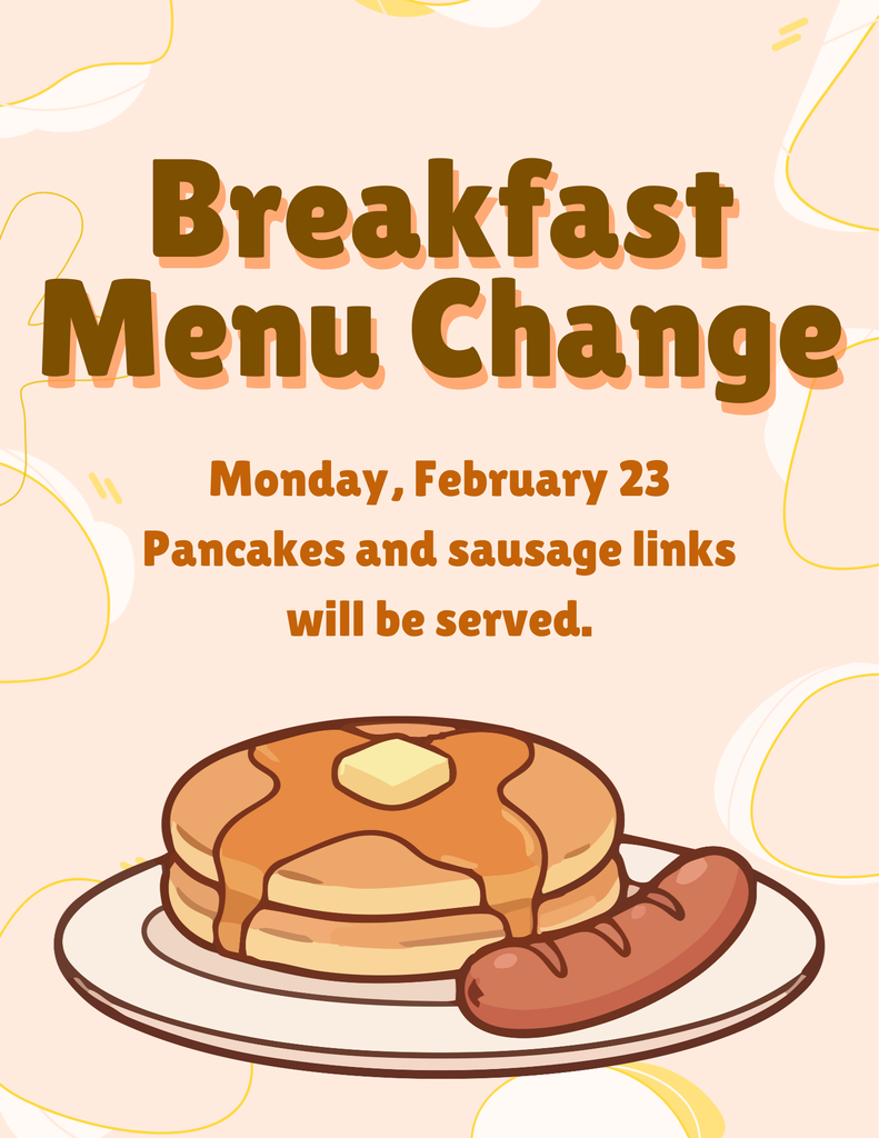 Peach and Blue Illustrated Pancake Day Poster