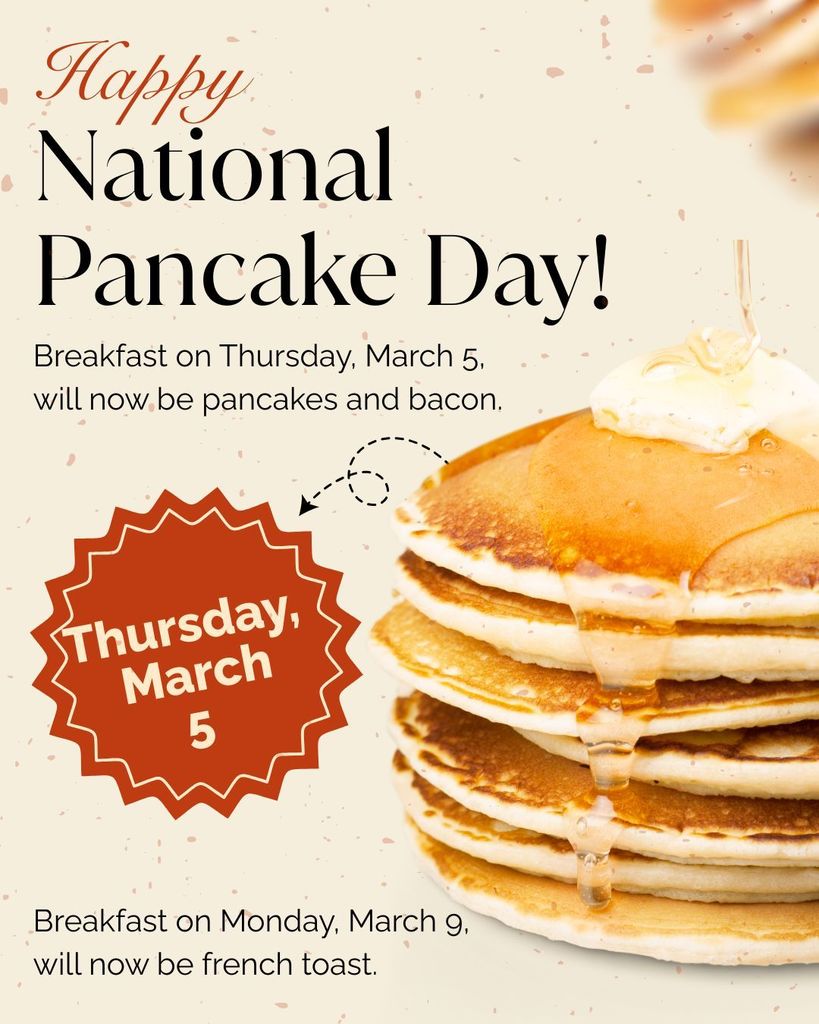 Cream and Black Modern National Pancake Day Instagram Post (1)