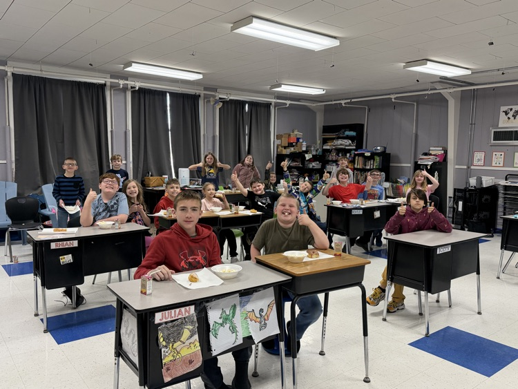 students celebrating