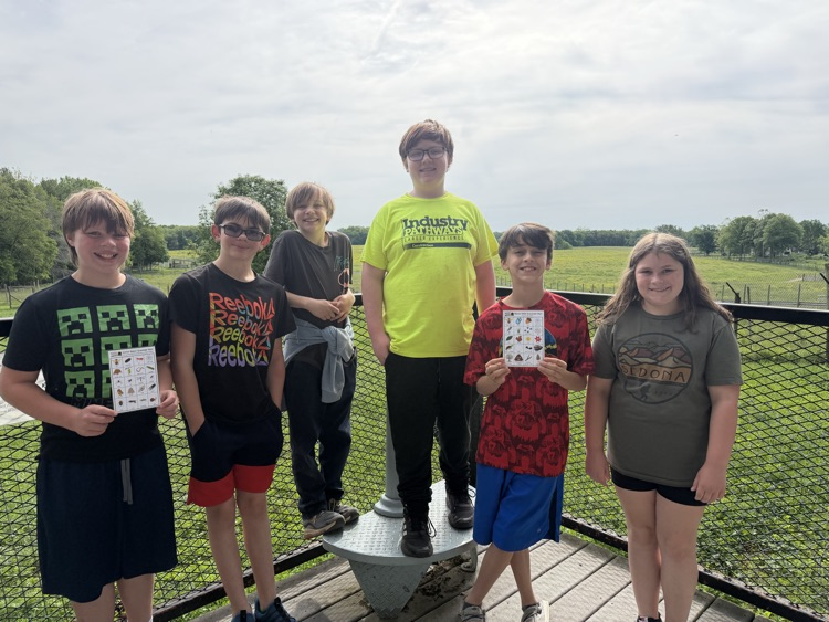students on a field trip. 