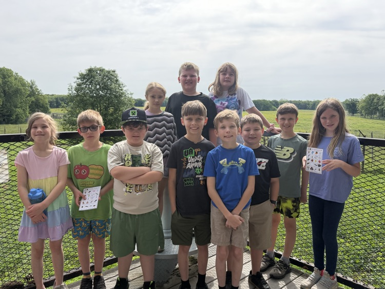 students on a field trip. 