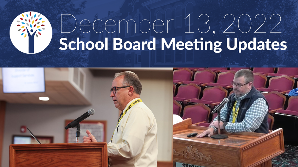 December School Board Updates Springdale Public Schools