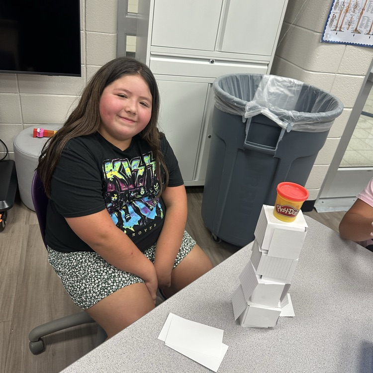 index card tower