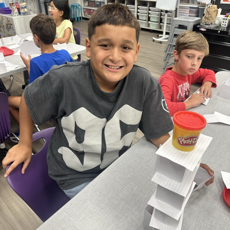 index card tower