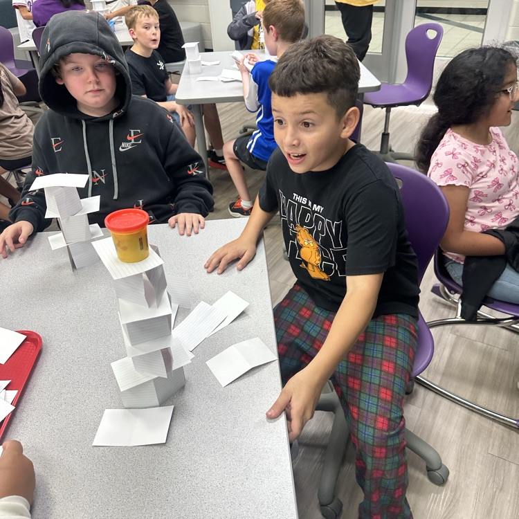 index card tower