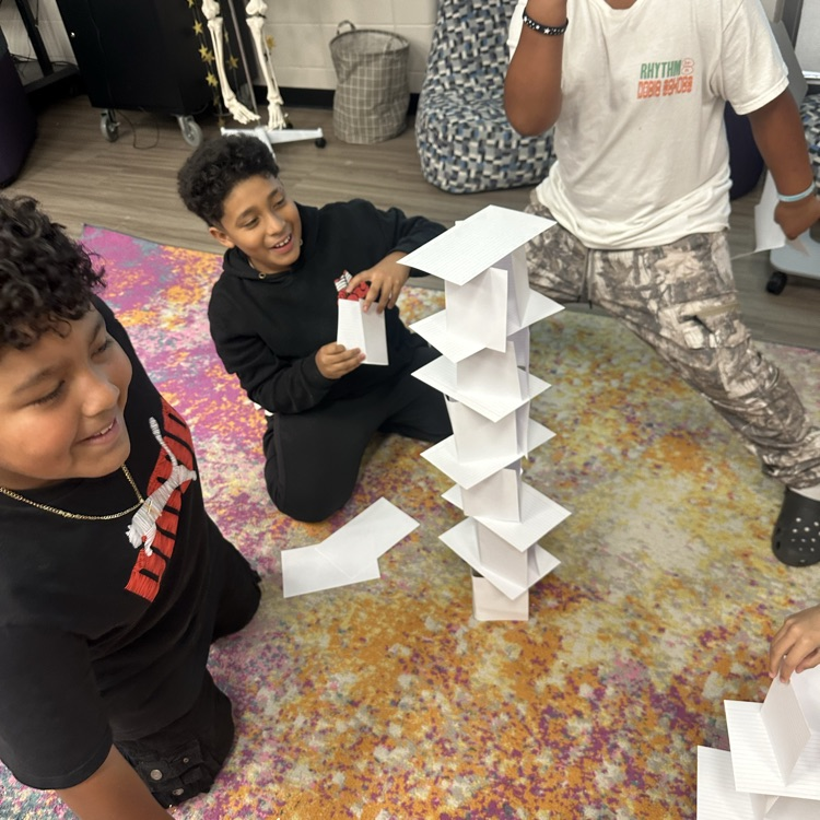 index card tower