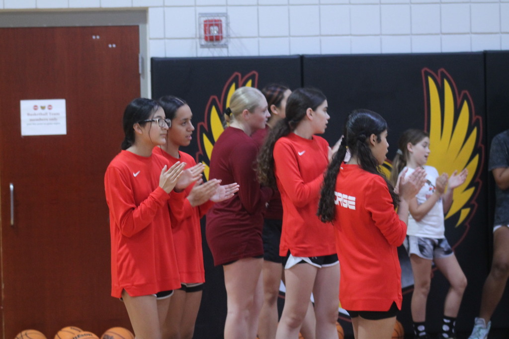 George and Lakeside girls helping coach