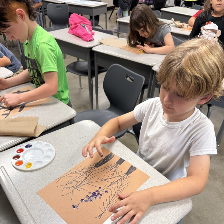 ROAR painting trees and leaves