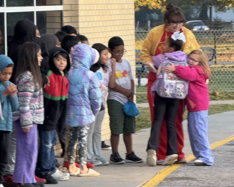 Big hugs for Ms. Muldrew 