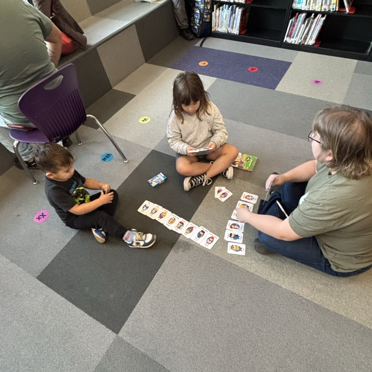 ROAR students playing games with their family