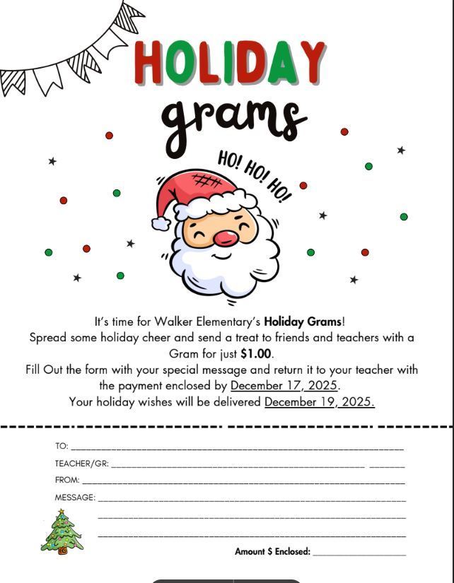English Holiday Gram Note