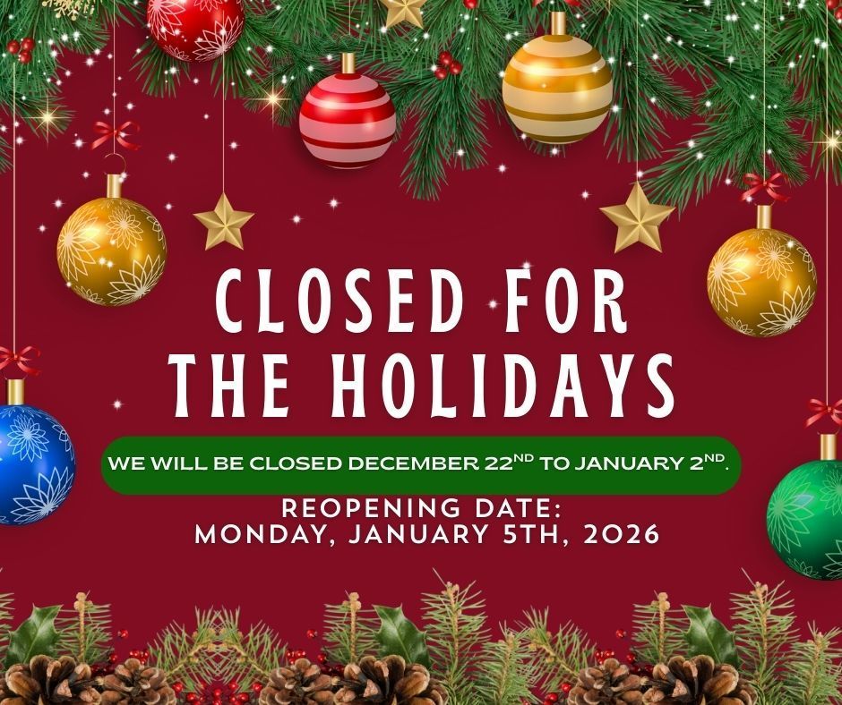 Closed for the Holidays.