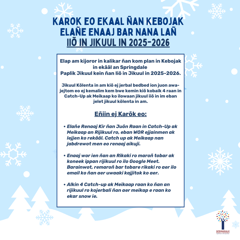 Student Catch Up day  1.26.26