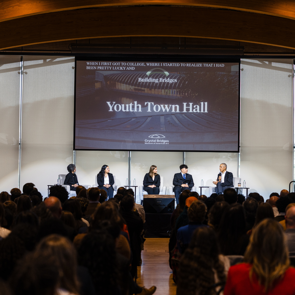 Celebrating #PresidentsDay by reflecting on a monumental moment for our district. 🇺🇸 Honoring the leaders of the past while empowering the leaders of tomorrow, we reflect on a historic moment where Har-Ber High School Adreana Perez joined former President Barack Obama for a Youth Town Hall at Crystal Bridges Museum of American Art. Alongside students from across the state—including our own Springdale middle schools—Alejandro Trejo-Silva from Sonora Middle School also had the incredible opportunity to meet the President. From Superintendent Dr. Jared Cleveland’s conversation with the President to our students witnessing the "We the People" installation, this day served as a powerful reminder of the impact of civic engagement and the spirit of service. #SpringdaleFamily #PresidentsDay #CrystalBridges #StudentLeaders #SpringdaleSchools #SonoraMiddleSchool